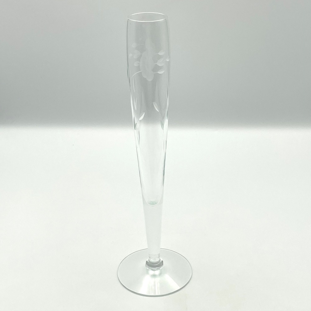 Vintage Princess House Heritage 10" Bud Vaseβ Etched Crystal Floral VBU10F